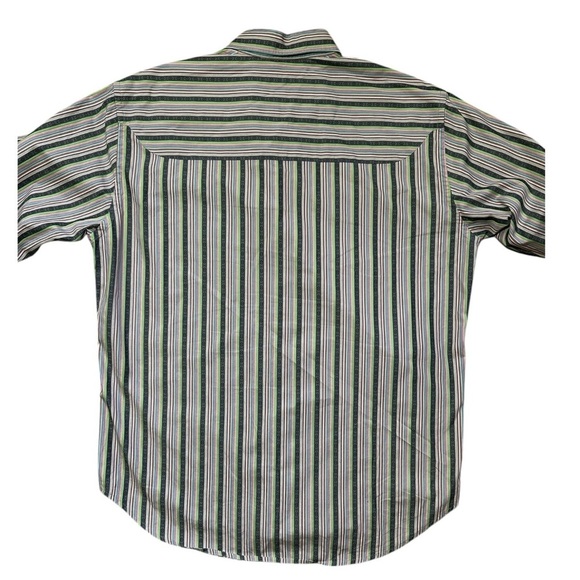 ROBERT GRAHAM Button Up LS Shirt sz XL Gray & Multicolor Stripe Floral Cuff/Trim - Picture 3 of 12